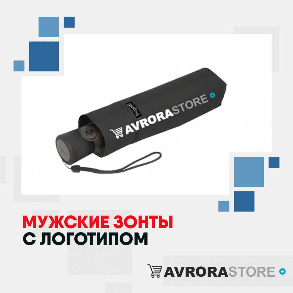 Мужские зонты с логотипом в Ставрополе купить на заказ в кибермаркете AvroraSTORE