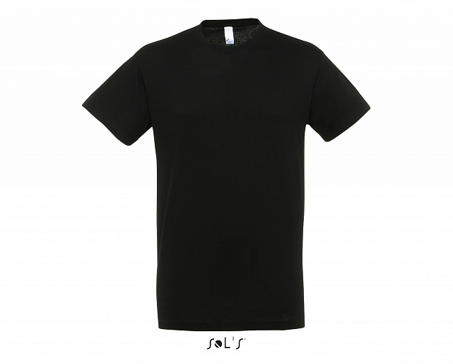 Фуфайка (футболка) REGENT мужская,Глубокий черный XXS с логотипом в Ставрополе заказать по выгодной цене в кибермаркете AvroraStore