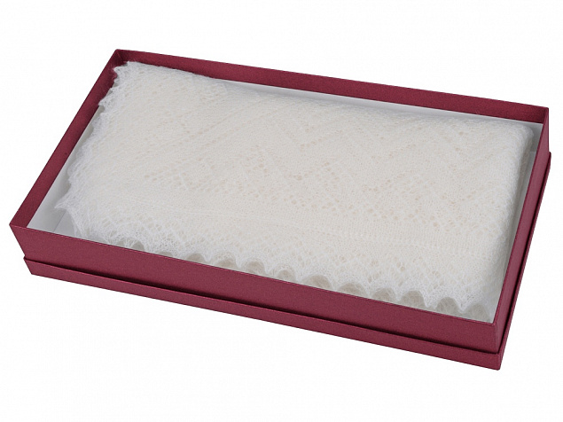 Оренбургский пуховый платок в подарочной коробке с логотипом в Ставрополе заказать по выгодной цене в кибермаркете AvroraStore