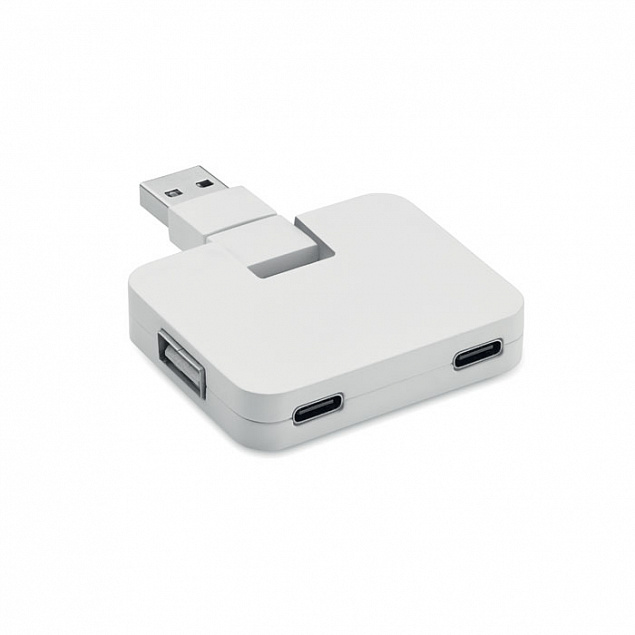 4-портовый USB-концентратор с к с логотипом в Ставрополе заказать по выгодной цене в кибермаркете AvroraStore