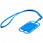 Картхолдер с креплением для телефона, синий с логотипом в Ставрополе заказать по выгодной цене в кибермаркете AvroraStore