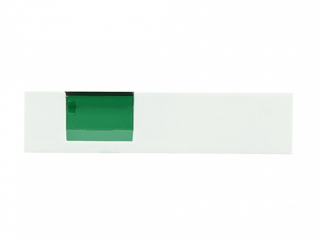 Подставка под ручку и скрепки Потакет, белый/зеленый с логотипом в Ставрополе заказать по выгодной цене в кибермаркете AvroraStore