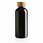 Бутылка для воды из rPET (стандарт GRS) с крышкой из бамбука FSC® с логотипом в Ставрополе заказать по выгодной цене в кибермаркете AvroraStore