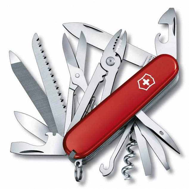 Офицерский нож Handyman 91, красный с логотипом в Ставрополе заказать по выгодной цене в кибермаркете AvroraStore