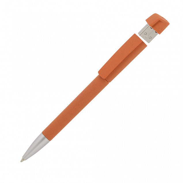 Ручка с флеш-картой USB 8GB «TURNUSsoftgrip M» с логотипом в Ставрополе заказать по выгодной цене в кибермаркете AvroraStore
