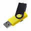 Флешка Twist Color, желтая с черным, 16 Гб с логотипом в Ставрополе заказать по выгодной цене в кибермаркете AvroraStore