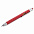 Ручка шариковая Construction, мультиинструмент, красная с логотипом в Ставрополе заказать по выгодной цене в кибермаркете AvroraStore