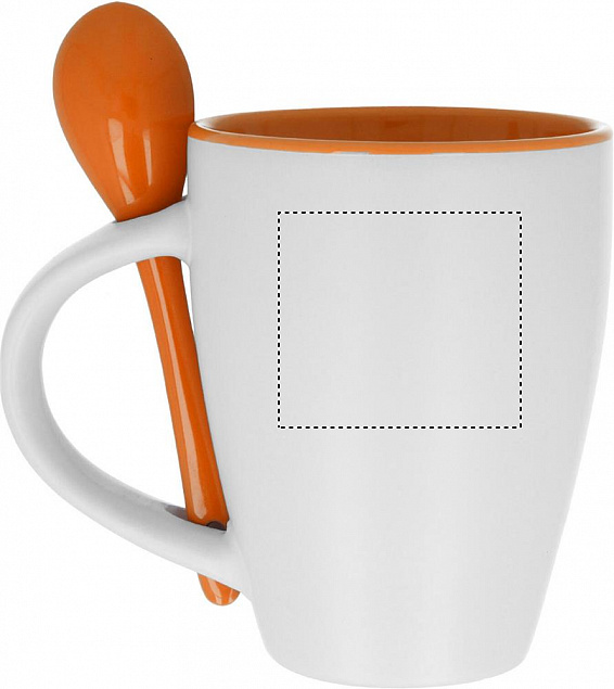 Чашка с ложкой с логотипом в Ставрополе заказать по выгодной цене в кибермаркете AvroraStore