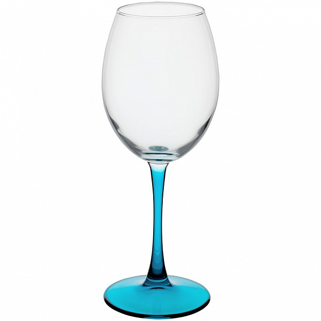 Бокал для вина Enjoy, голубой с логотипом в Ставрополе заказать по выгодной цене в кибермаркете AvroraStore