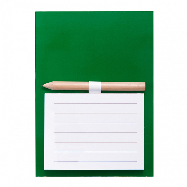 Блокнот с магнитом YAKARI, 40 листов, карандаш в комплекте, зеленый, картон с логотипом в Ставрополе заказать по выгодной цене в кибермаркете AvroraStore