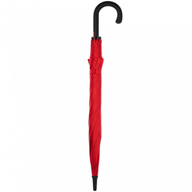 Зонт-трость Undercolor с цветными спицами, красный с логотипом в Ставрополе заказать по выгодной цене в кибермаркете AvroraStore