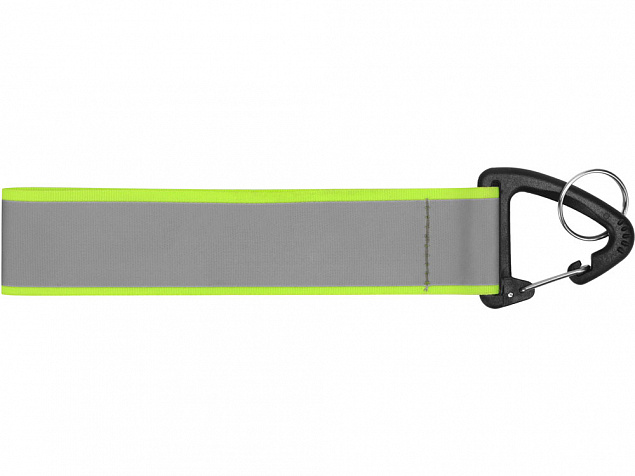 Светоотражающий брелок Reflector, серебристый/зеленый с логотипом в Ставрополе заказать по выгодной цене в кибермаркете AvroraStore