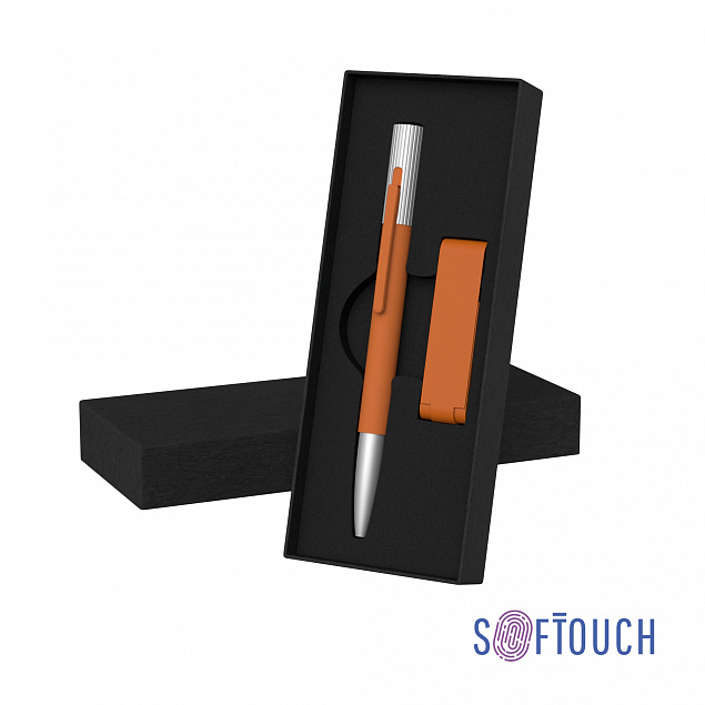 Набор ручка "Clas" + флеш-карта "Case" 8 Гб в футляре, покрытие soft touch с логотипом в Ставрополе заказать по выгодной цене в кибермаркете AvroraStore