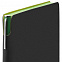 Ежедневник Flexpen Black, недатированный, черный с зеленым с логотипом в Ставрополе заказать по выгодной цене в кибермаркете AvroraStore