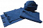 Комплект Unit Fleecy: шарф и шапка, синий с логотипом в Ставрополе заказать по выгодной цене в кибермаркете AvroraStore