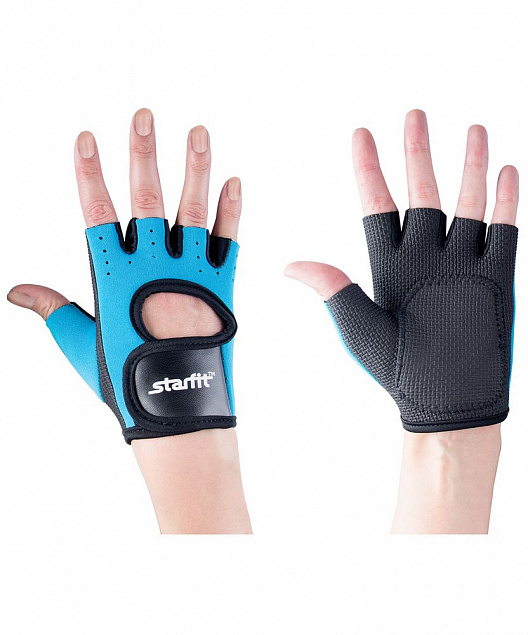 Перчатки для фитнеса Blister Off, синие/черные с логотипом в Ставрополе заказать по выгодной цене в кибермаркете AvroraStore