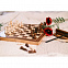 Деревянные шахматы, коричневые с логотипом в Ставрополе заказать по выгодной цене в кибермаркете AvroraStore
