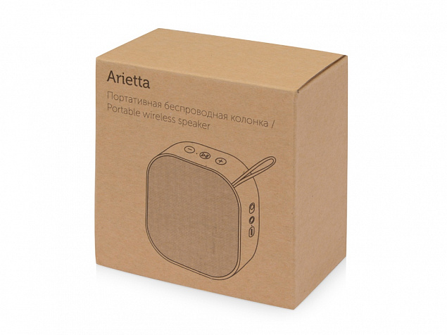 Портативная колонка «Arietta» с логотипом в Ставрополе заказать по выгодной цене в кибермаркете AvroraStore
