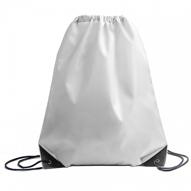 Рюкзак мешок с укреплёнными уголками BY DAY, белый, 35*41 см, полиэстер 210D с логотипом в Ставрополе заказать по выгодной цене в кибермаркете AvroraStore