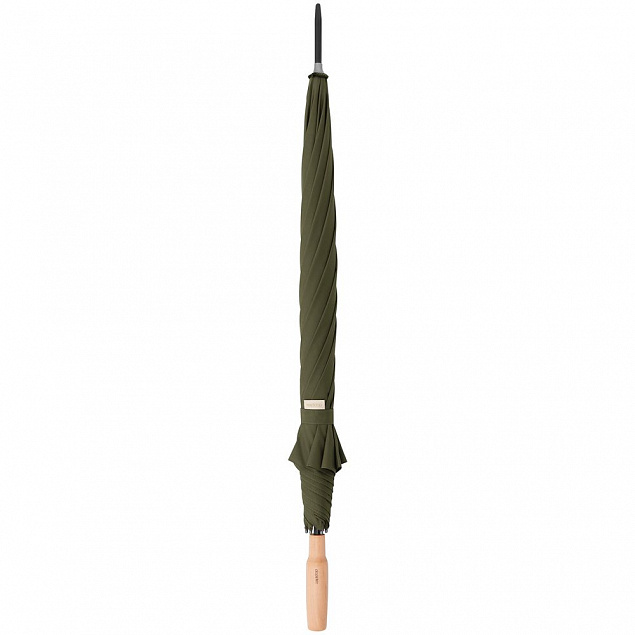 Зонт-трость Nature Stick AC, зеленый с логотипом в Ставрополе заказать по выгодной цене в кибермаркете AvroraStore