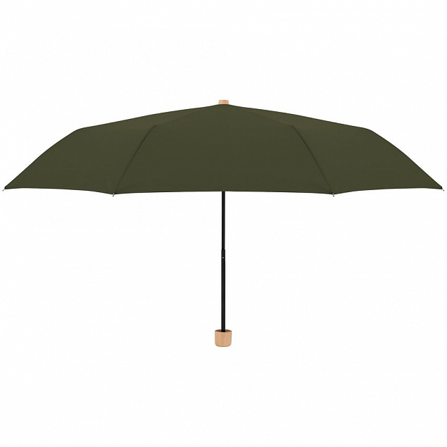 Зонт складной Nature Mini, зеленый с логотипом в Ставрополе заказать по выгодной цене в кибермаркете AvroraStore