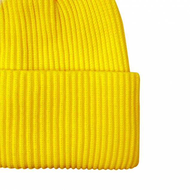 Шапка Franky, желтая с логотипом в Ставрополе заказать по выгодной цене в кибермаркете AvroraStore