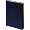 Ежедневник Nebraska Flex, недатированный, синий с золотистым с логотипом в Ставрополе заказать по выгодной цене в кибермаркете AvroraStore