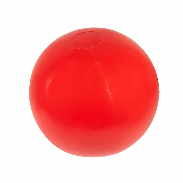 Мяч пляжный надувной; красный; D=40-50 см, не накачан, ПВХ с логотипом в Ставрополе заказать по выгодной цене в кибермаркете AvroraStore