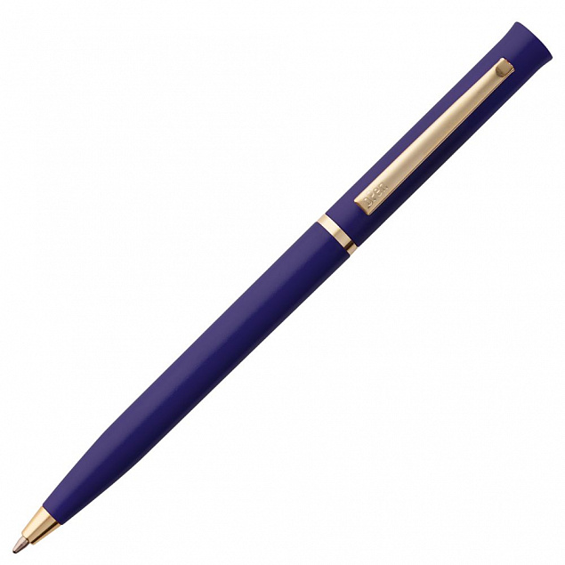 Ручка шариковая Euro Gold, синяя с логотипом в Ставрополе заказать по выгодной цене в кибермаркете AvroraStore
