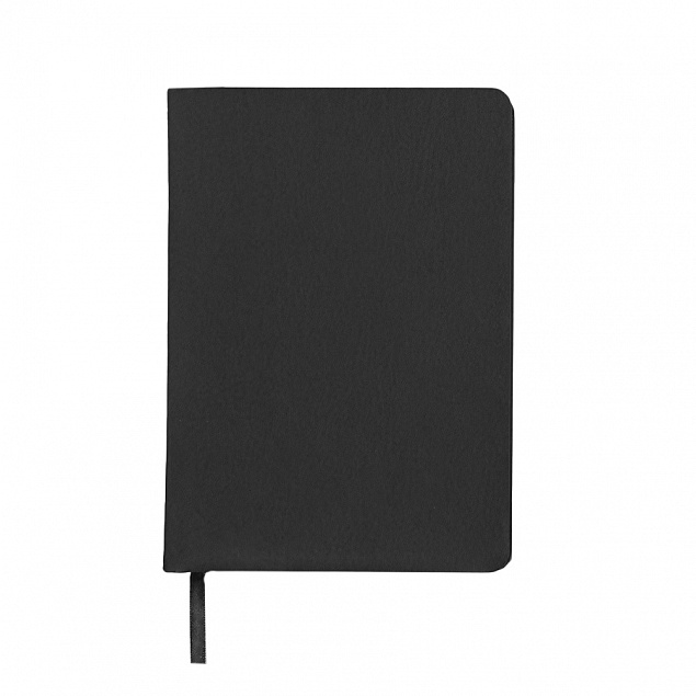 Ежедневник недатированный Duncan, А5,  черный, белый блок с логотипом в Ставрополе заказать по выгодной цене в кибермаркете AvroraStore