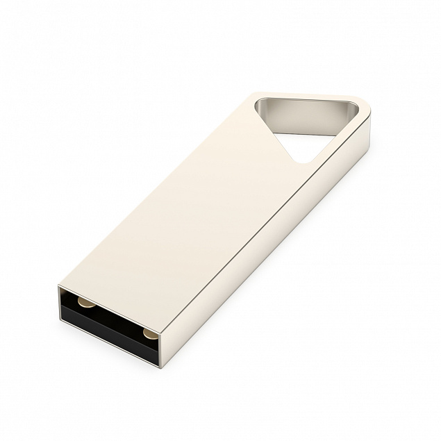 USB flash-карта SPLIT (8Гб), серебристая, 3,6х1,2х0,5 см, металл с логотипом в Ставрополе заказать по выгодной цене в кибермаркете AvroraStore