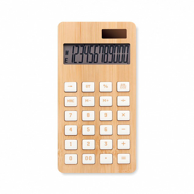 Калькулятор 12-разрядн бамбук с логотипом в Ставрополе заказать по выгодной цене в кибермаркете AvroraStore
