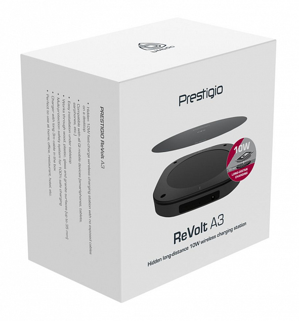 Беспроводное зарядное устройство Revolt A3 с логотипом в Ставрополе заказать по выгодной цене в кибермаркете AvroraStore