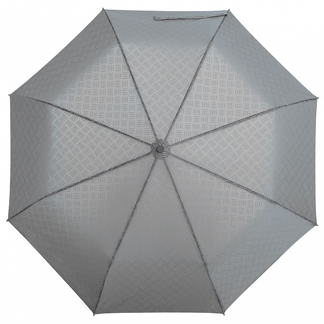 Зонт складной Hard Work, серый с логотипом в Ставрополе заказать по выгодной цене в кибермаркете AvroraStore