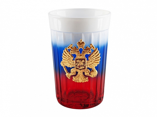 Граненый стакан Россия с логотипом в Ставрополе заказать по выгодной цене в кибермаркете AvroraStore