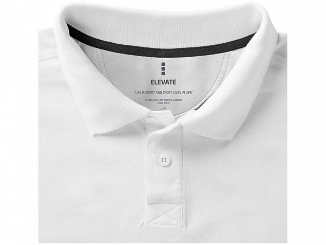 Рубашка поло Calgary мужская, белый с логотипом в Ставрополе заказать по выгодной цене в кибермаркете AvroraStore