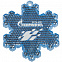 Пешеходный светоотражатель «Снежинка», синий с логотипом в Ставрополе заказать по выгодной цене в кибермаркете AvroraStore
