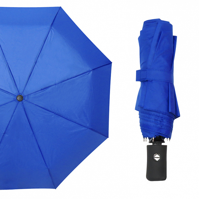 Автоматический противоштормовой зонт Vortex - Синий HH с логотипом в Ставрополе заказать по выгодной цене в кибермаркете AvroraStore
