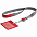 Чехол для карточки с лентой и ретрактором Devon, красный с логотипом в Ставрополе заказать по выгодной цене в кибермаркете AvroraStore