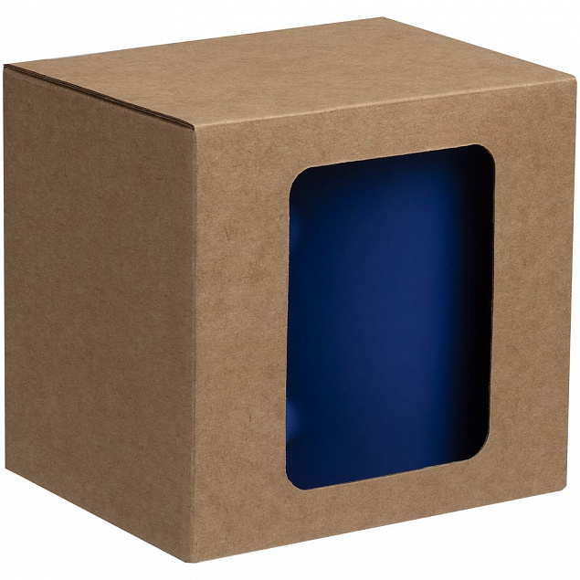 Коробка с окном для кружки Window, ver.2, крафт с логотипом в Ставрополе заказать по выгодной цене в кибермаркете AvroraStore
