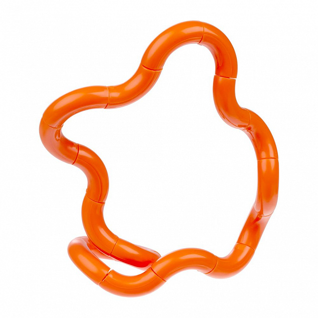 Антистресс «Змейка», оранжевый с логотипом в Ставрополе заказать по выгодной цене в кибермаркете AvroraStore