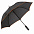 Зонт-трость Jenna, черный с оранжевым с логотипом в Ставрополе заказать по выгодной цене в кибермаркете AvroraStore