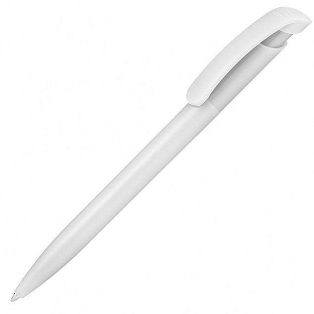 Ручка шариковая Clear Solid, белая с логотипом в Ставрополе заказать по выгодной цене в кибермаркете AvroraStore