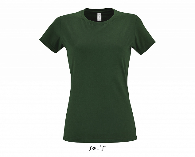 Фуфайка (футболка) IMPERIAL женская,Темно-зеленый L с логотипом в Ставрополе заказать по выгодной цене в кибермаркете AvroraStore