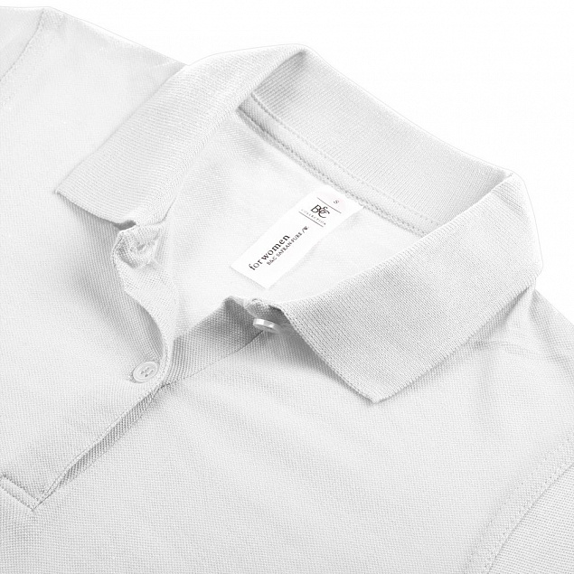 Рубашка поло женская Safran Pure белая с логотипом в Ставрополе заказать по выгодной цене в кибермаркете AvroraStore