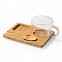 Набор MORKEL:чашка, ложка, подставка, бамбук, боросиликатное стекло с логотипом в Ставрополе заказать по выгодной цене в кибермаркете AvroraStore
