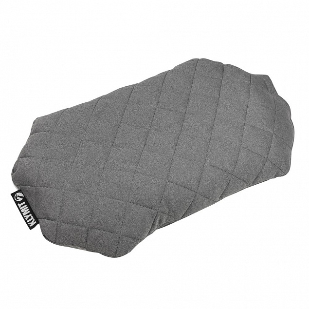 Надувная подушка Pillow Luxe, серая с логотипом в Ставрополе заказать по выгодной цене в кибермаркете AvroraStore
