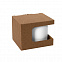 Коробка для кружек 23504, 26701, размер 12,3х10,0х9,2 см, микрогофрокартон, коричневый с логотипом в Ставрополе заказать по выгодной цене в кибермаркете AvroraStore