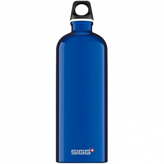 Бутылка для воды Traveller 1000, синяя с логотипом в Ставрополе заказать по выгодной цене в кибермаркете AvroraStore