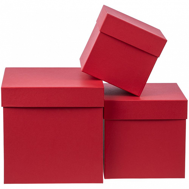 Коробка Cube M, красная с логотипом в Ставрополе заказать по выгодной цене в кибермаркете AvroraStore